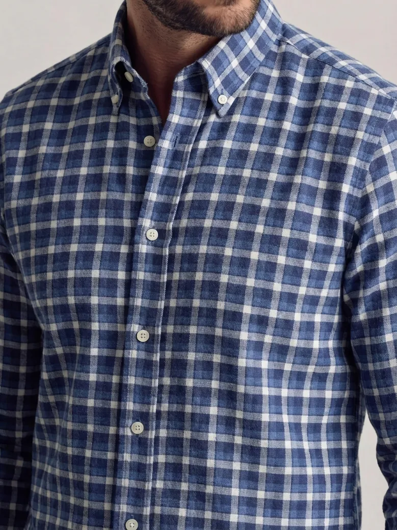 Easy-iron plain white poplin shirt