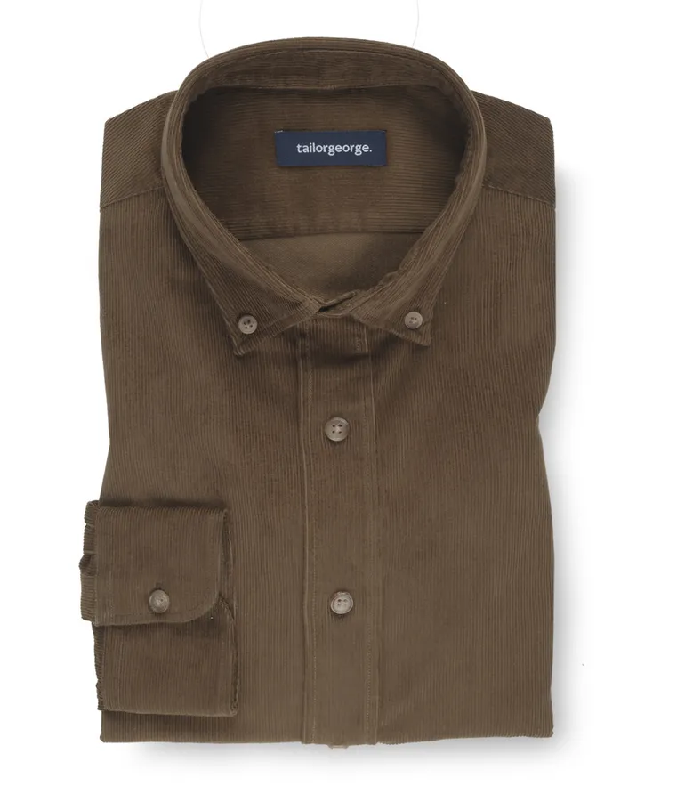 Easy-iron plain white poplin shirt