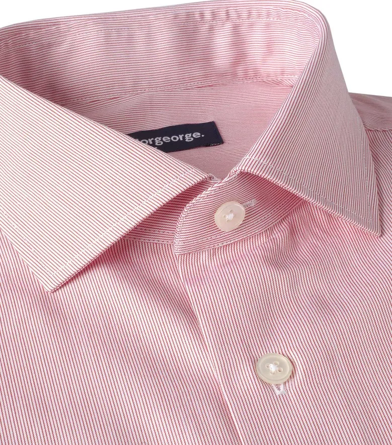 Easy-iron plain white poplin shirt