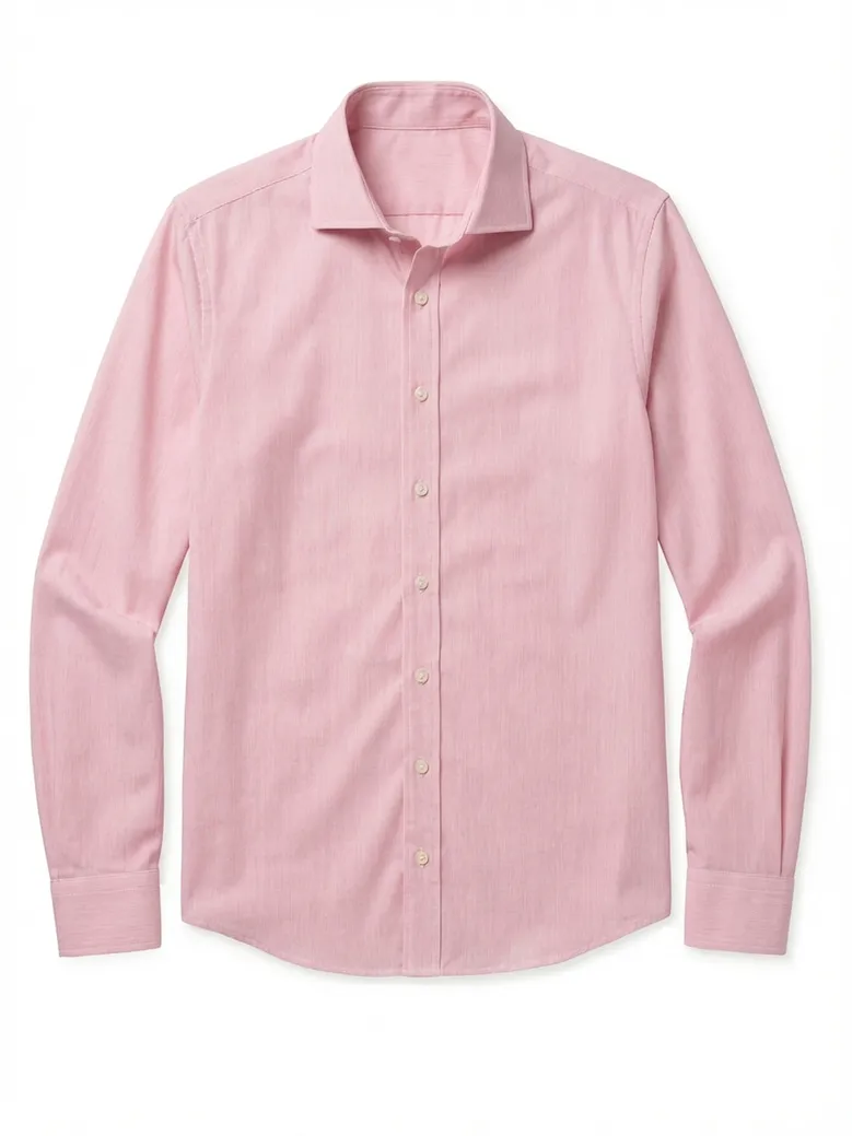 Easy-iron plain white poplin shirt
