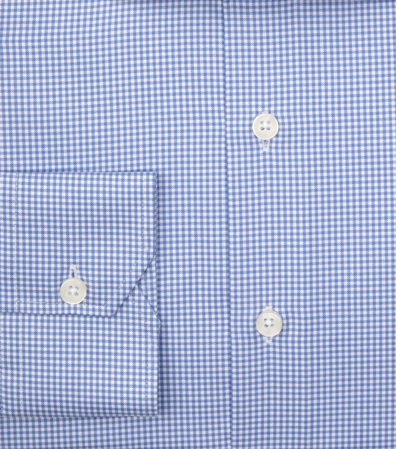 Easy-iron plain white poplin shirt