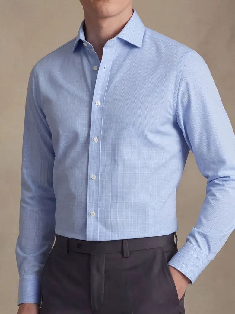 Easy-iron plain white poplin shirt