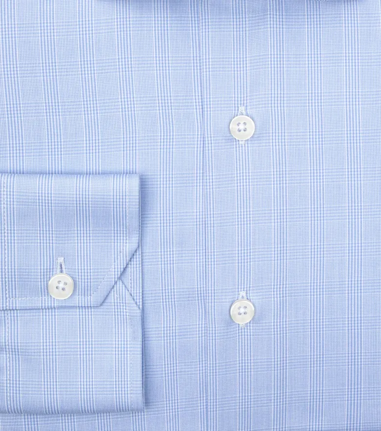 Easy-iron plain white poplin shirt