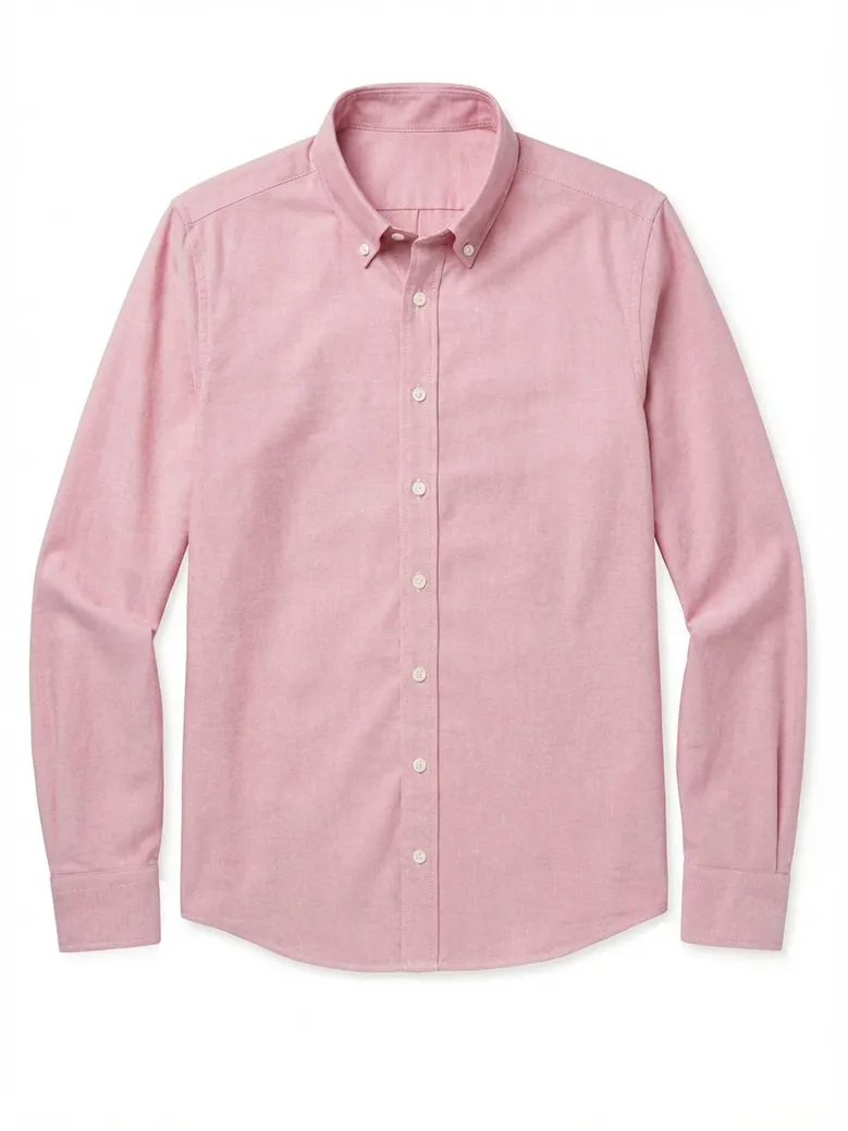 Easy-iron plain white poplin shirt