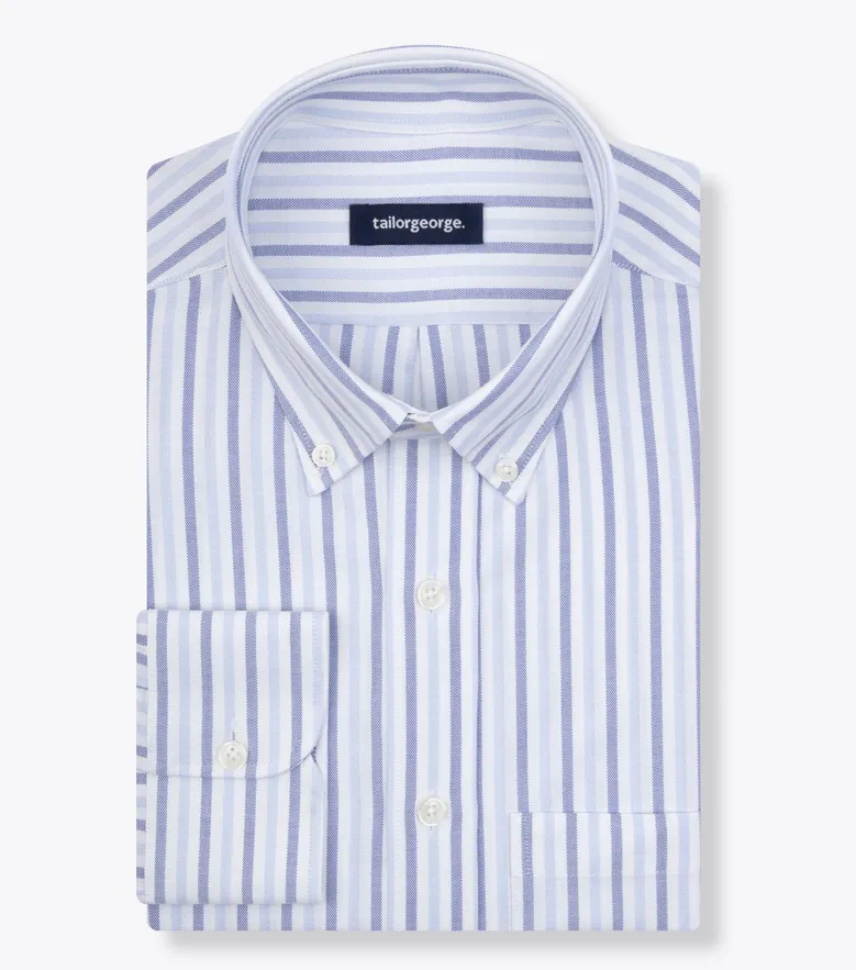 Easy-iron plain white poplin shirt