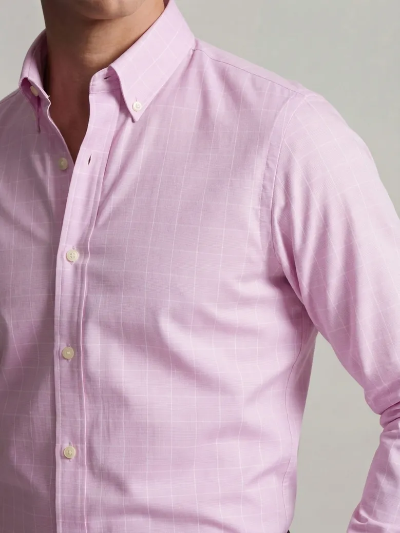Easy-iron plain white poplin shirt
