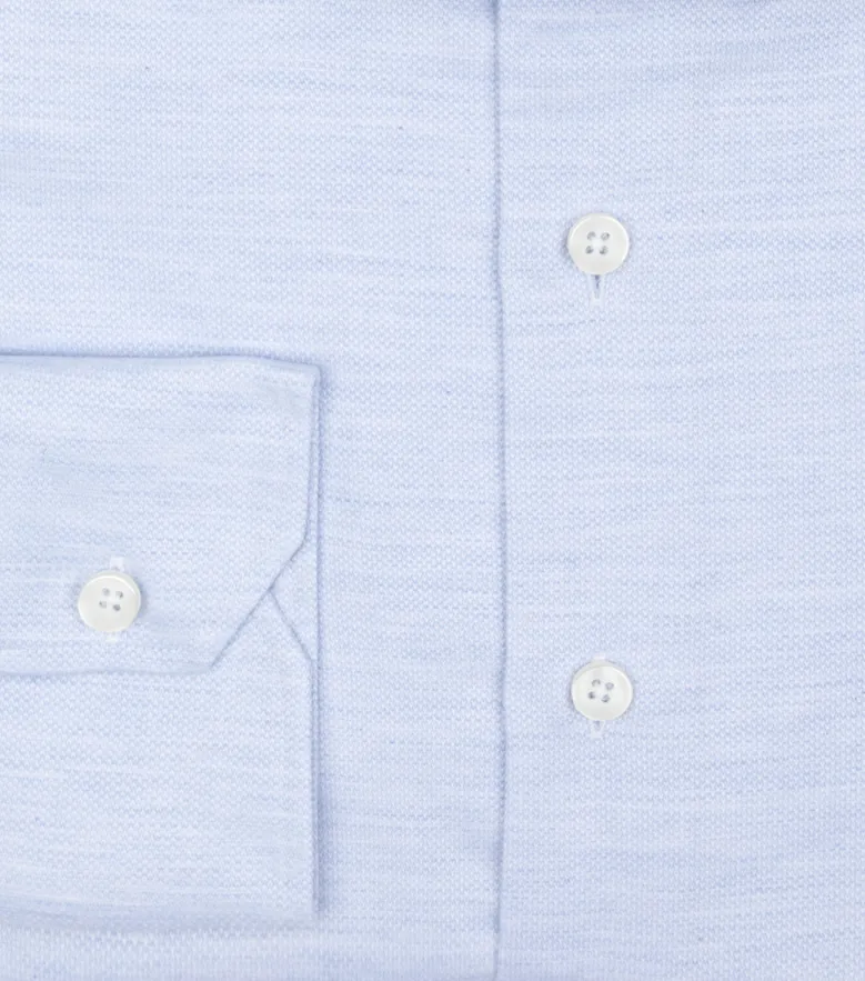 Easy-iron plain white poplin shirt