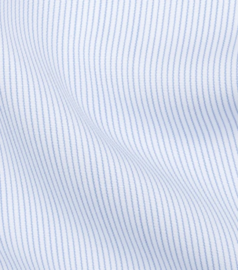 Easy-iron plain white poplin shirt