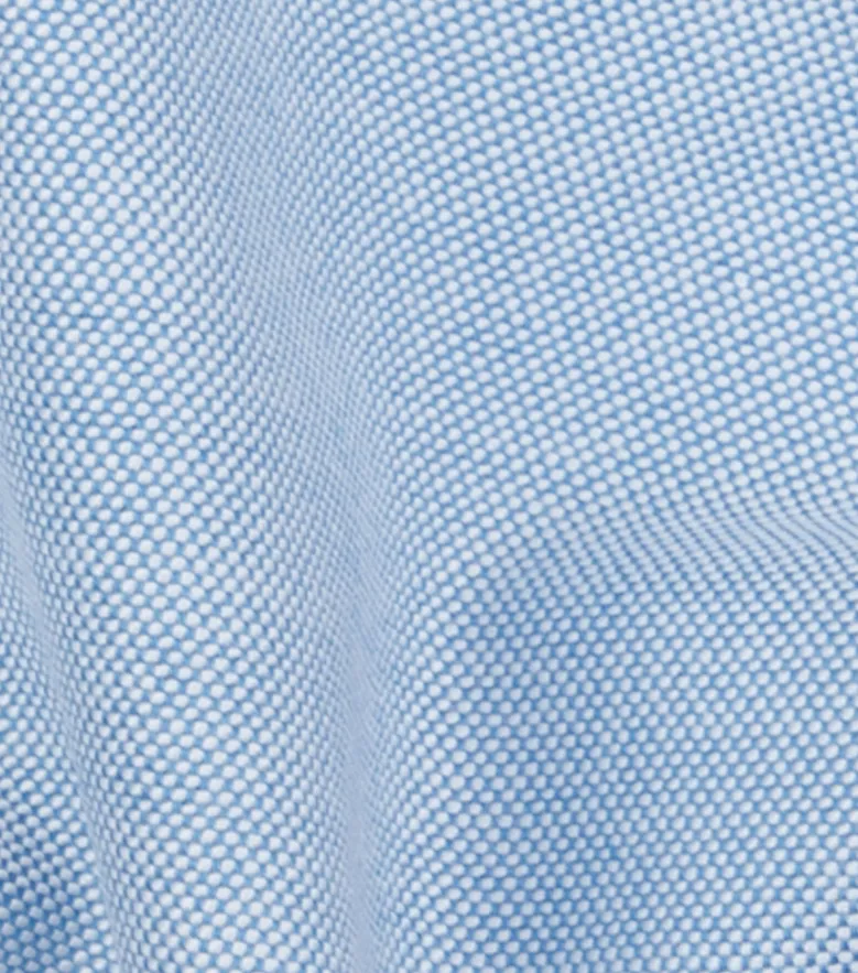 Easy-iron plain white poplin shirt