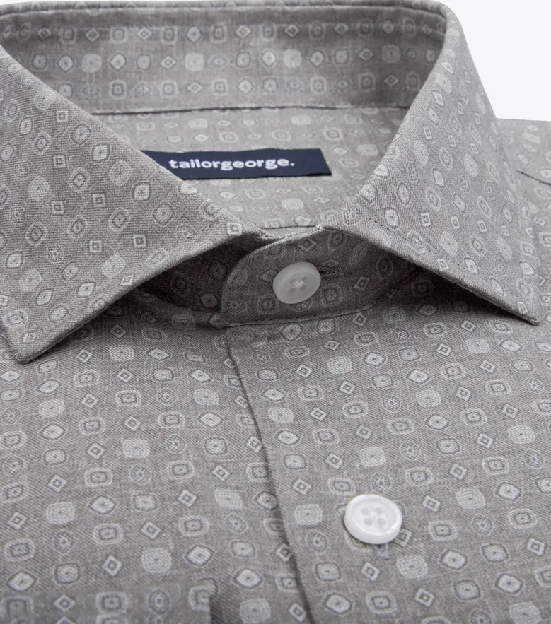 Easy-iron plain white poplin shirt