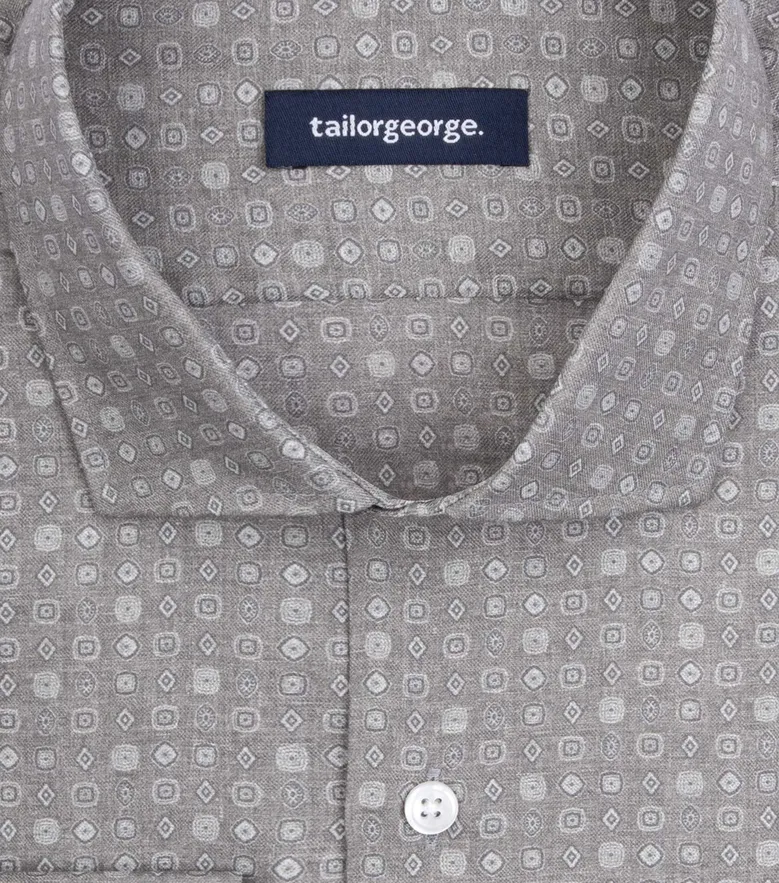Easy-iron plain white poplin shirt