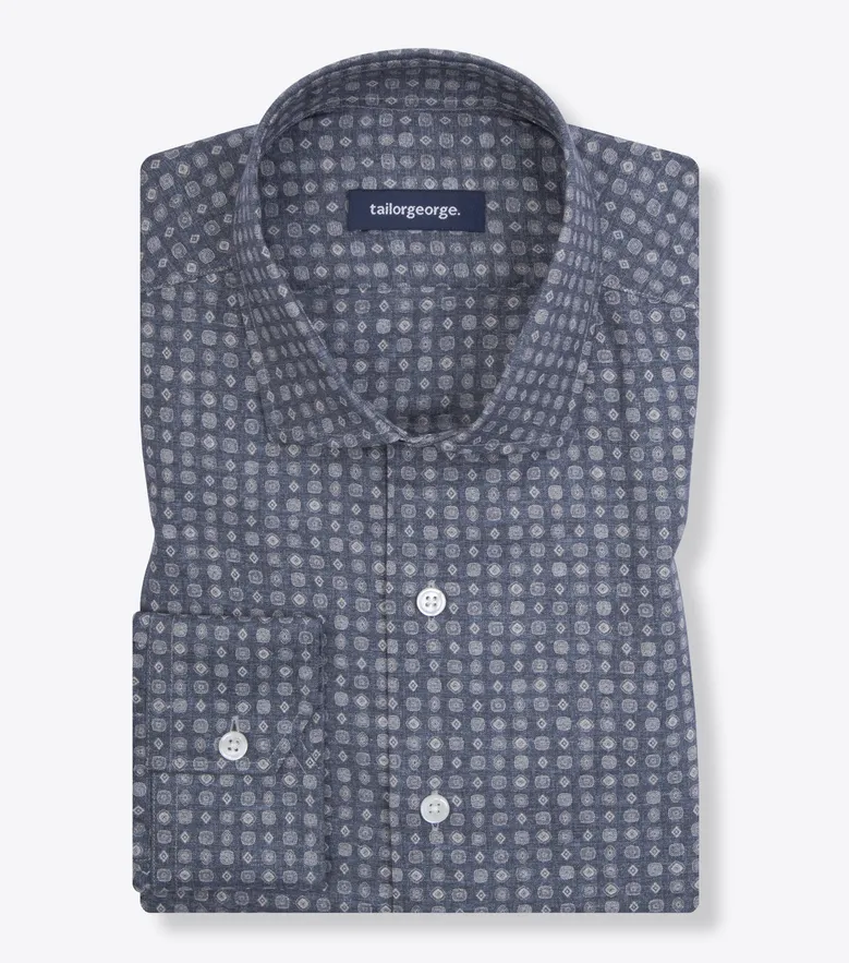 Easy-iron plain white poplin shirt