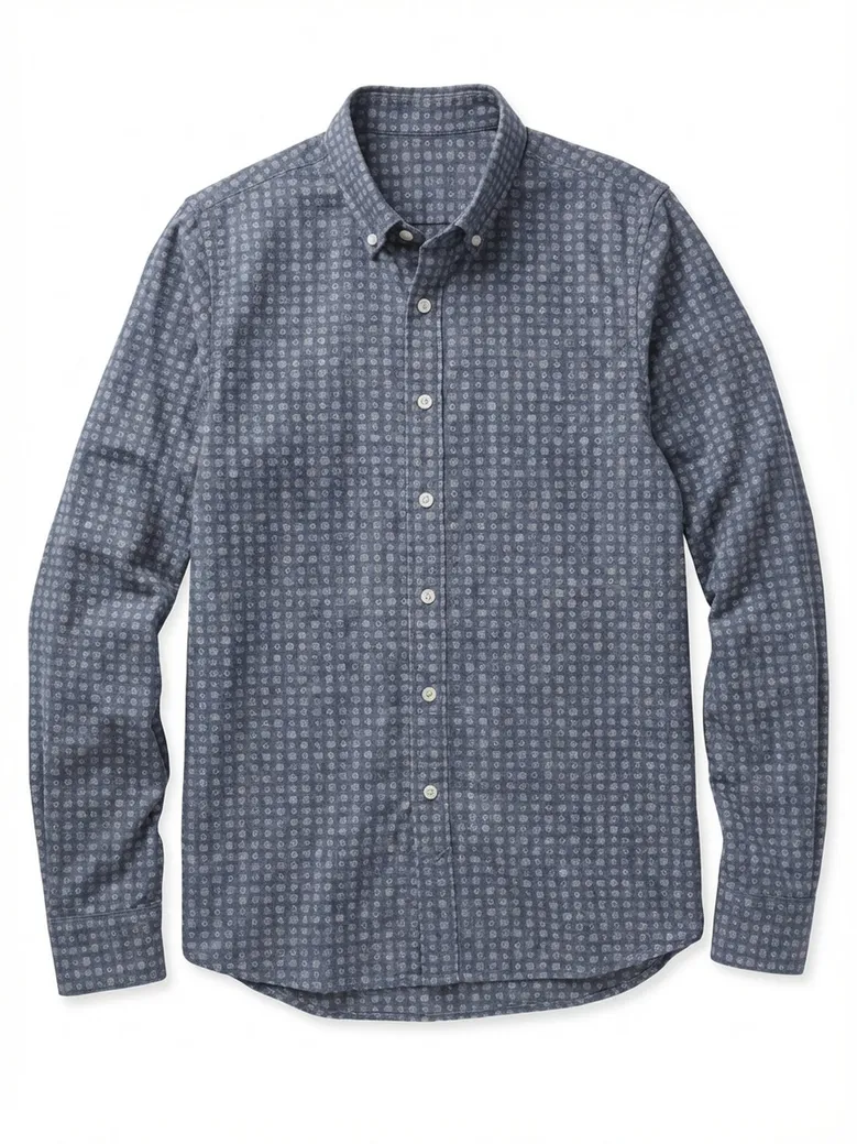 Easy-iron plain white poplin shirt