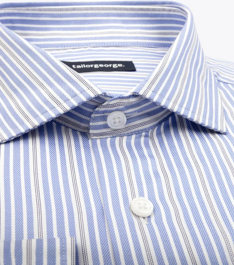 Easy-iron plain white poplin shirt