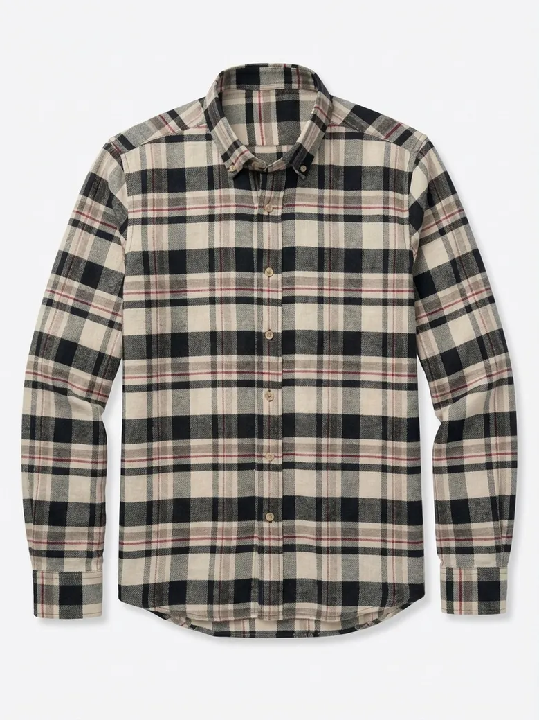 Easy-iron plain white poplin shirt