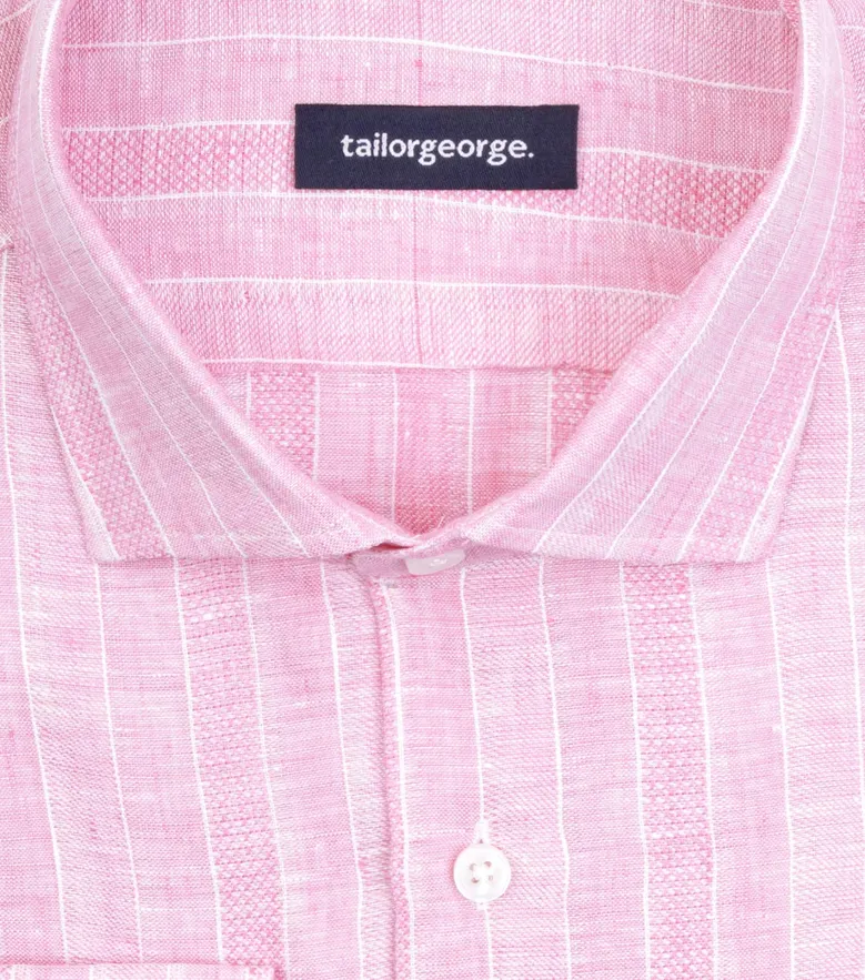Easy-iron plain white poplin shirt