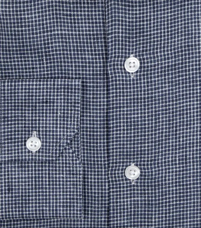 Easy-iron plain white poplin shirt
