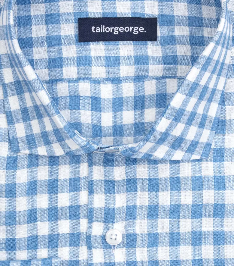 Easy-iron plain white poplin shirt