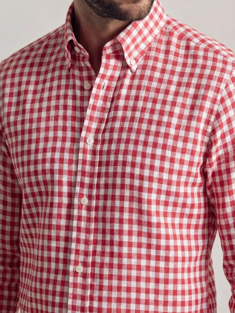 Easy-iron plain white poplin shirt