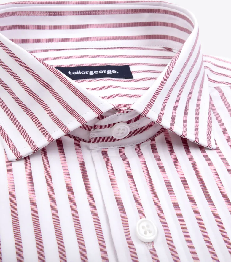 Easy-iron plain white poplin shirt