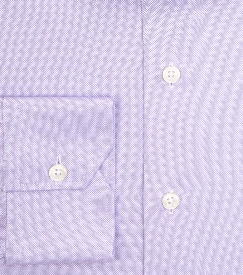 Easy-iron plain white poplin shirt