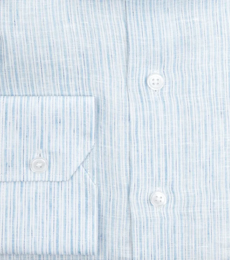 Easy-iron plain white poplin shirt