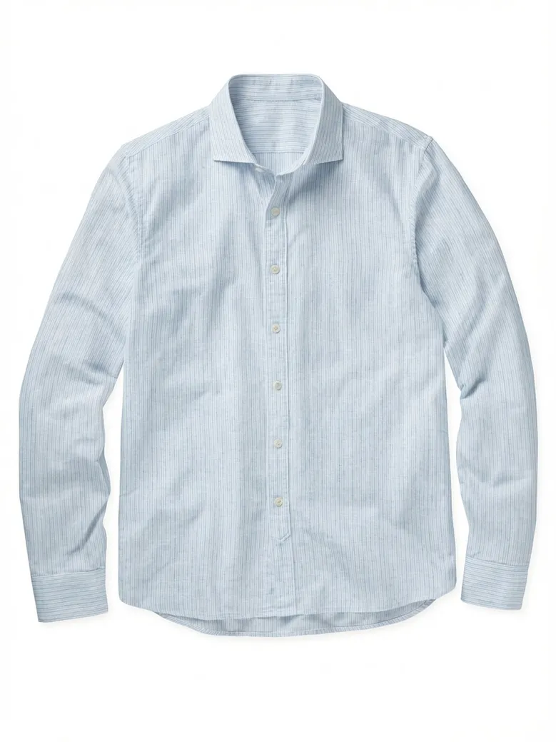 Easy-iron plain white poplin shirt