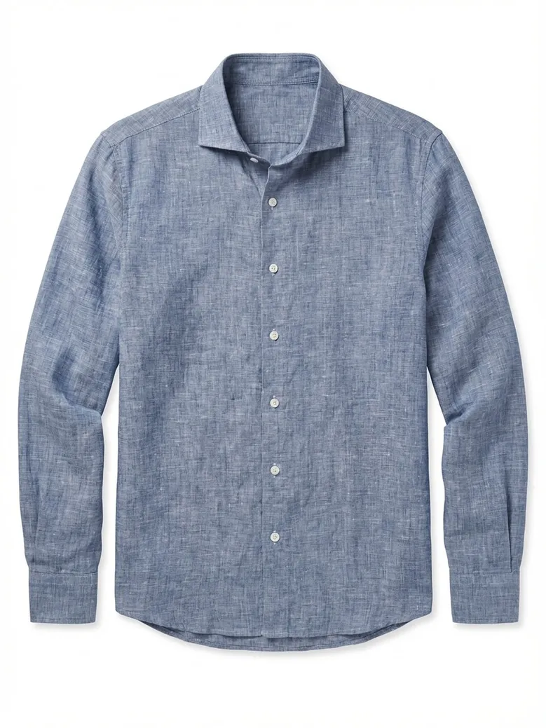 Easy-iron plain white poplin shirt