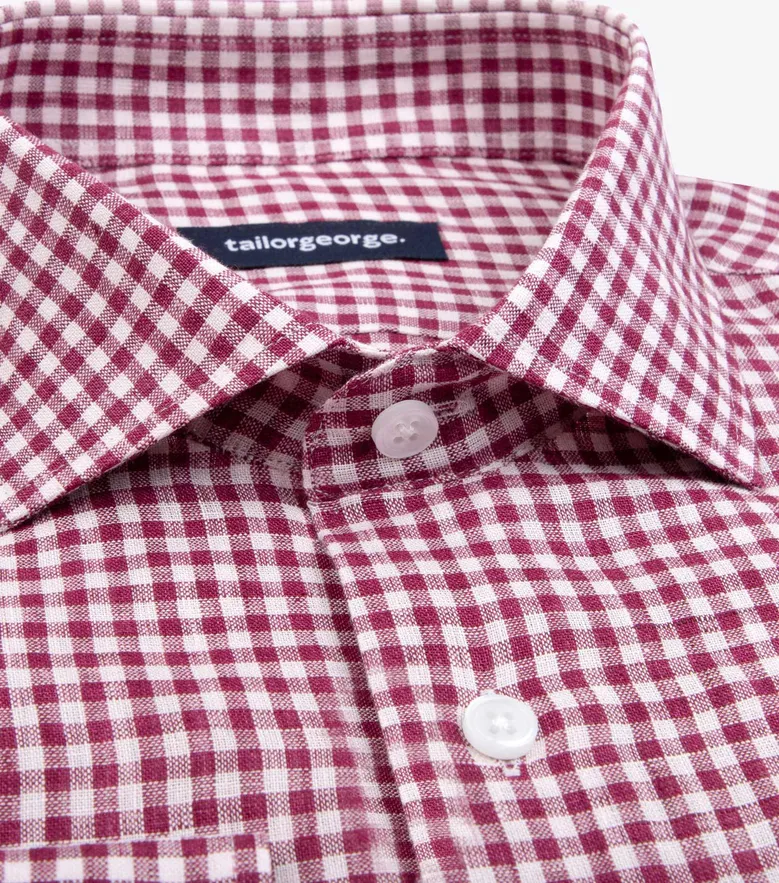 Easy-iron plain white poplin shirt