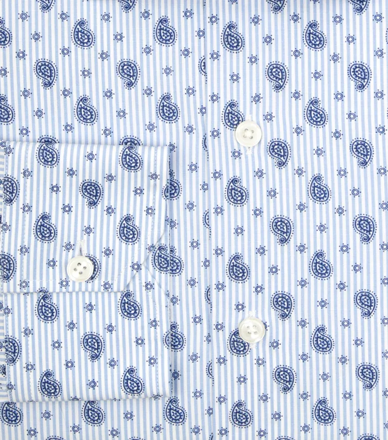 Easy-iron plain white poplin shirt