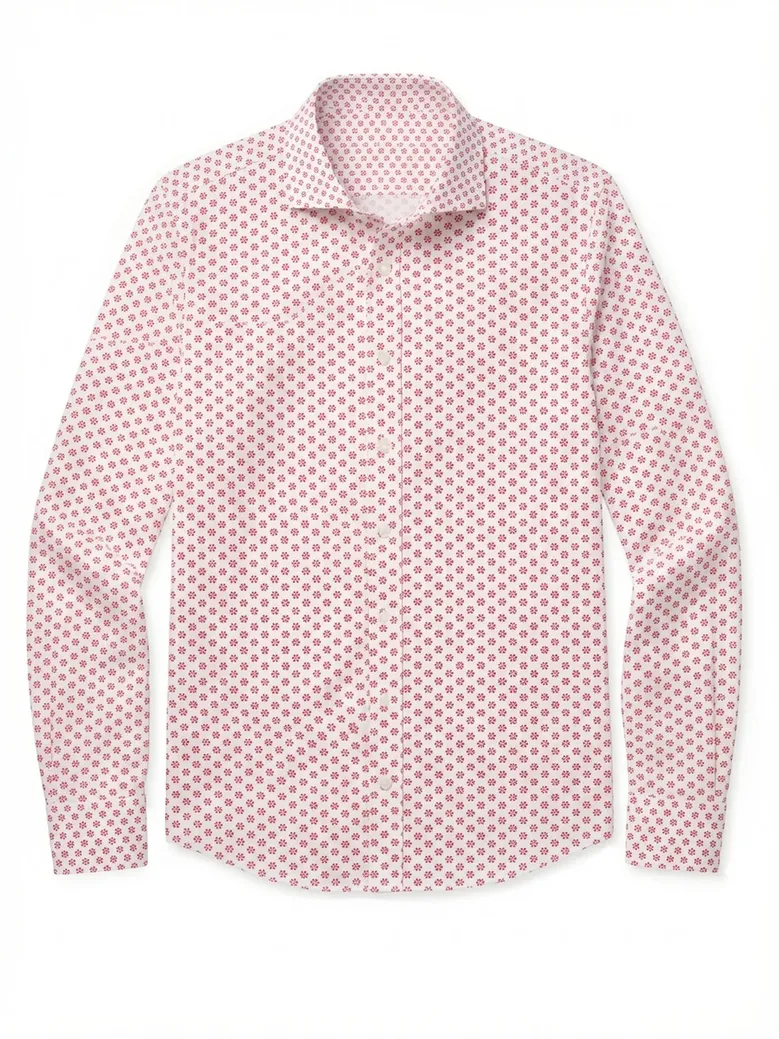 Easy-iron plain white poplin shirt