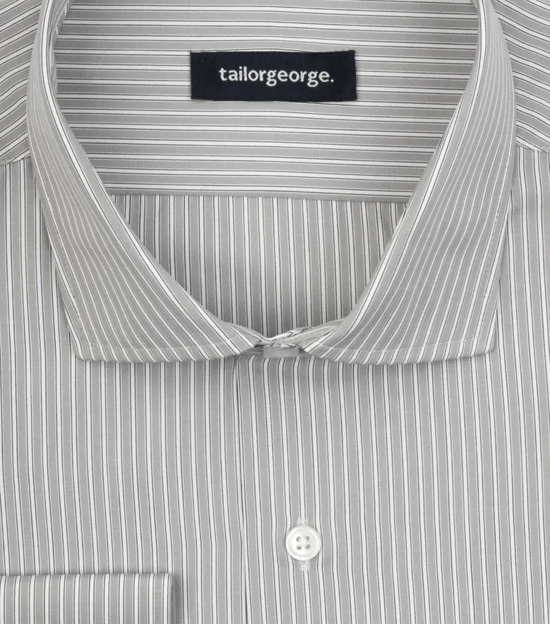 Easy-iron plain white poplin shirt