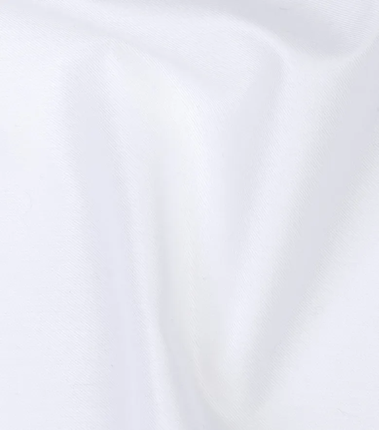 Easy-iron plain white poplin shirt