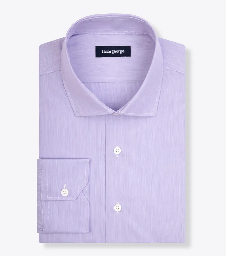 Easy-iron plain white poplin shirt