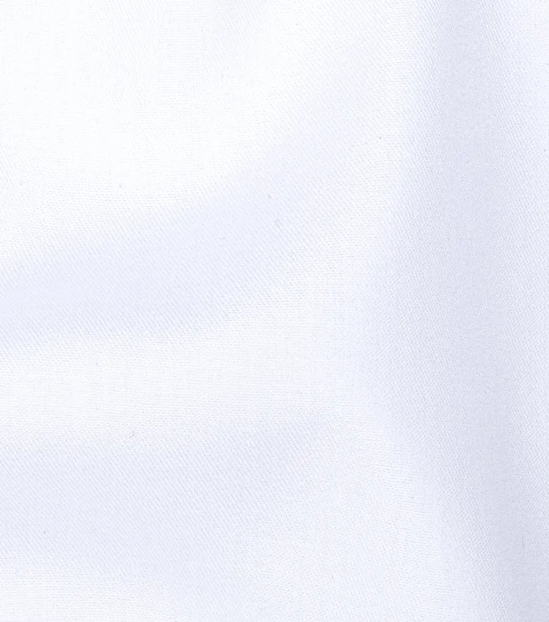 Easy-iron plain white poplin shirt