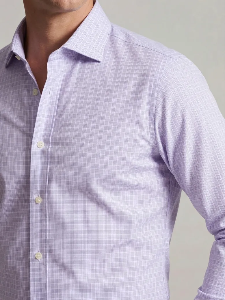 Easy-iron plain white poplin shirt