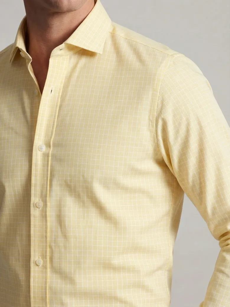 Easy-iron plain white poplin shirt