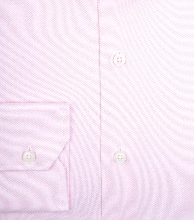 Easy-iron plain white poplin shirt