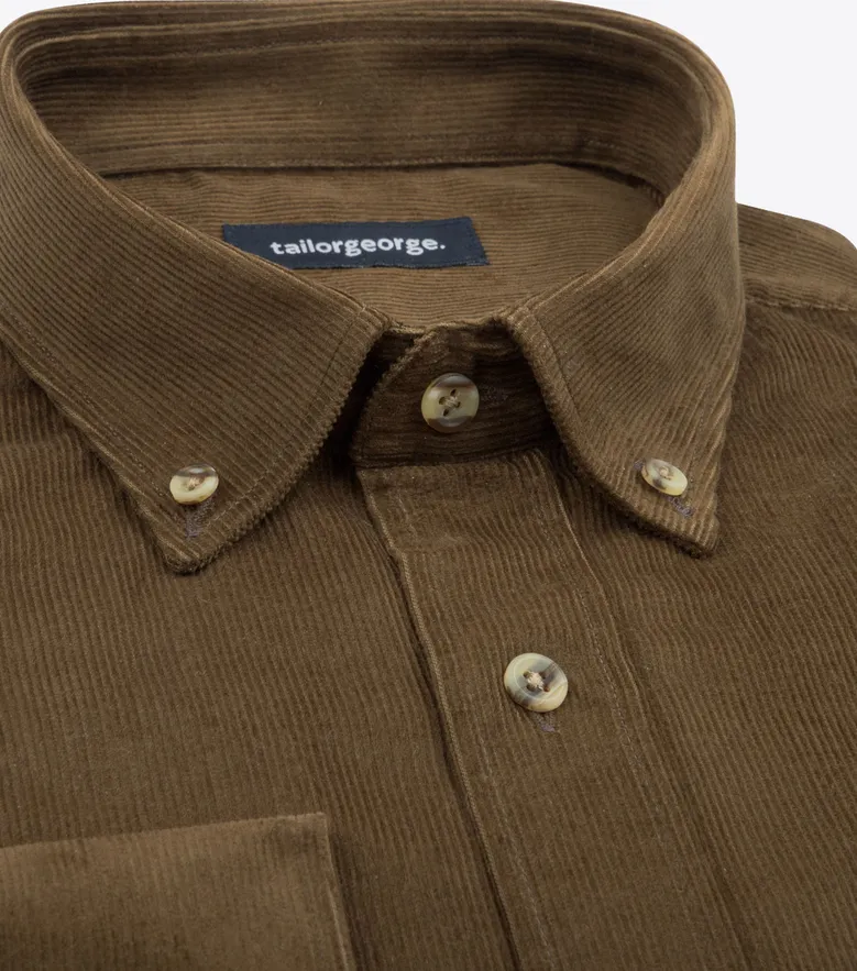 Easy-iron plain white poplin shirt