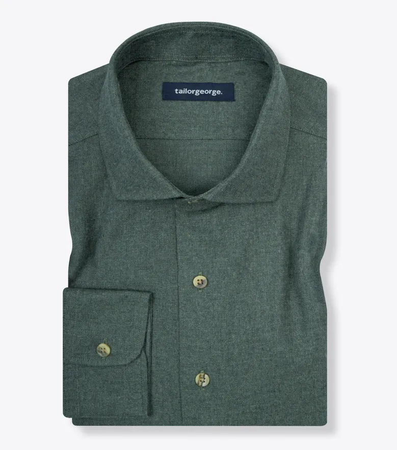 Easy-iron plain white poplin shirt