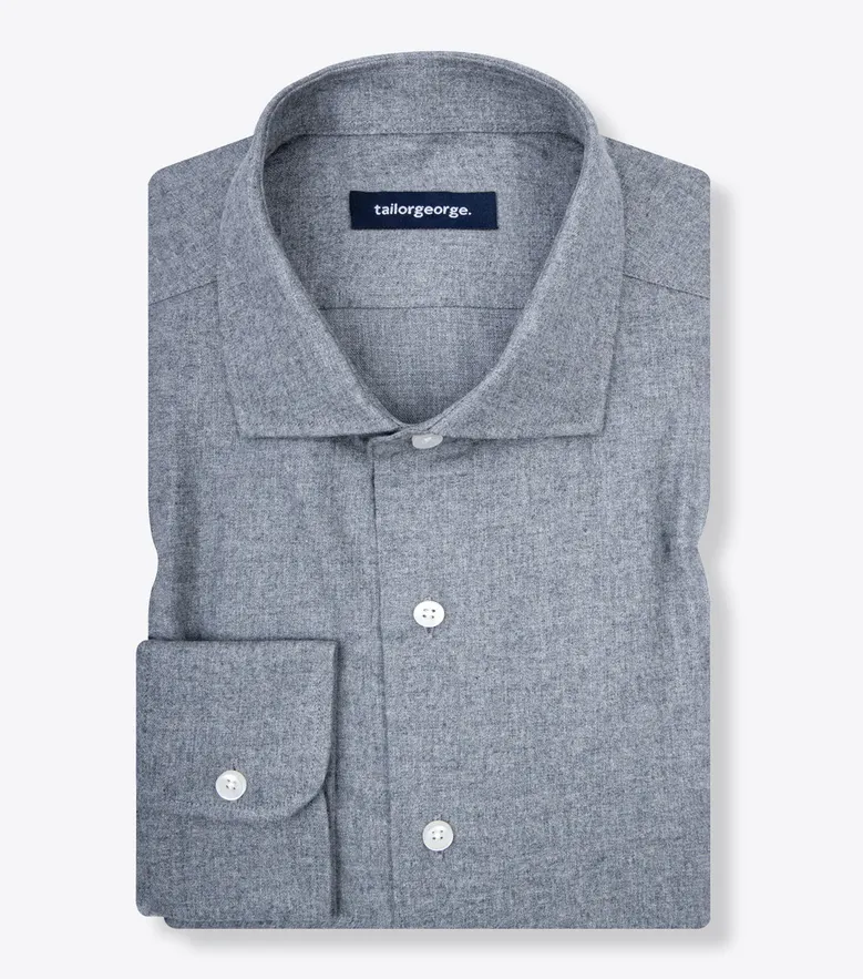 Easy-iron plain white poplin shirt