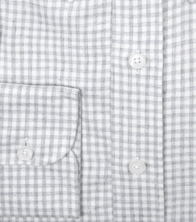 Easy-iron plain white poplin shirt