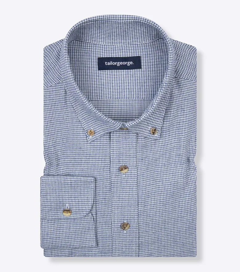Easy-iron plain white poplin shirt