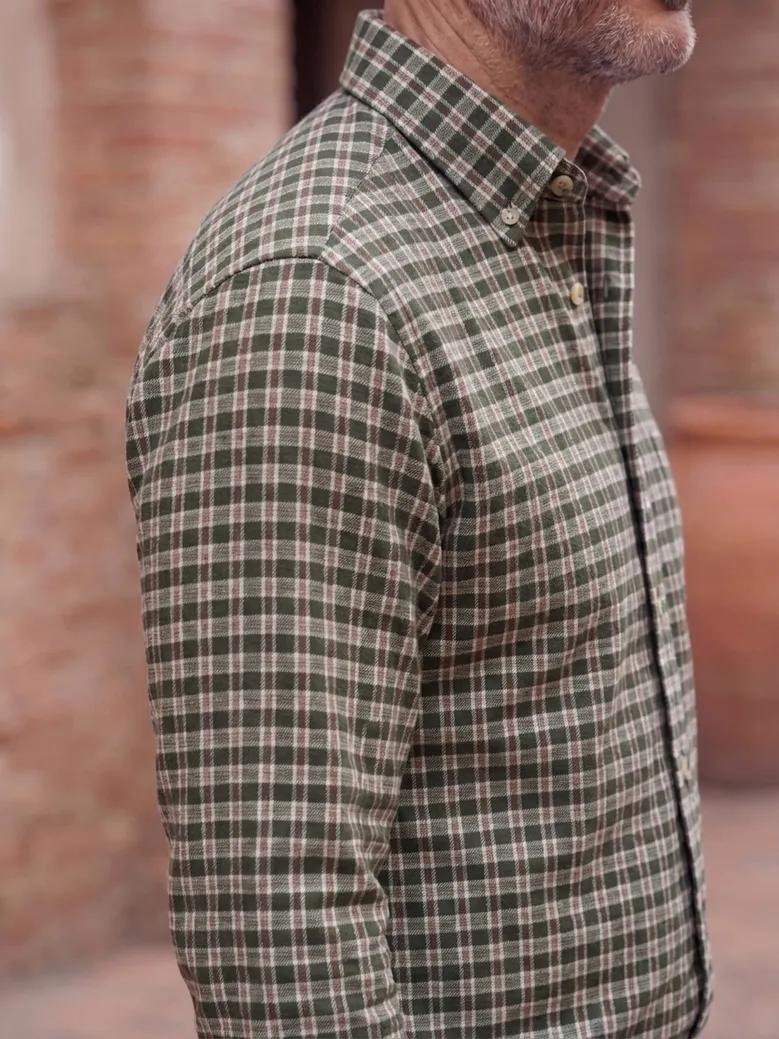Easy-iron plain white poplin shirt