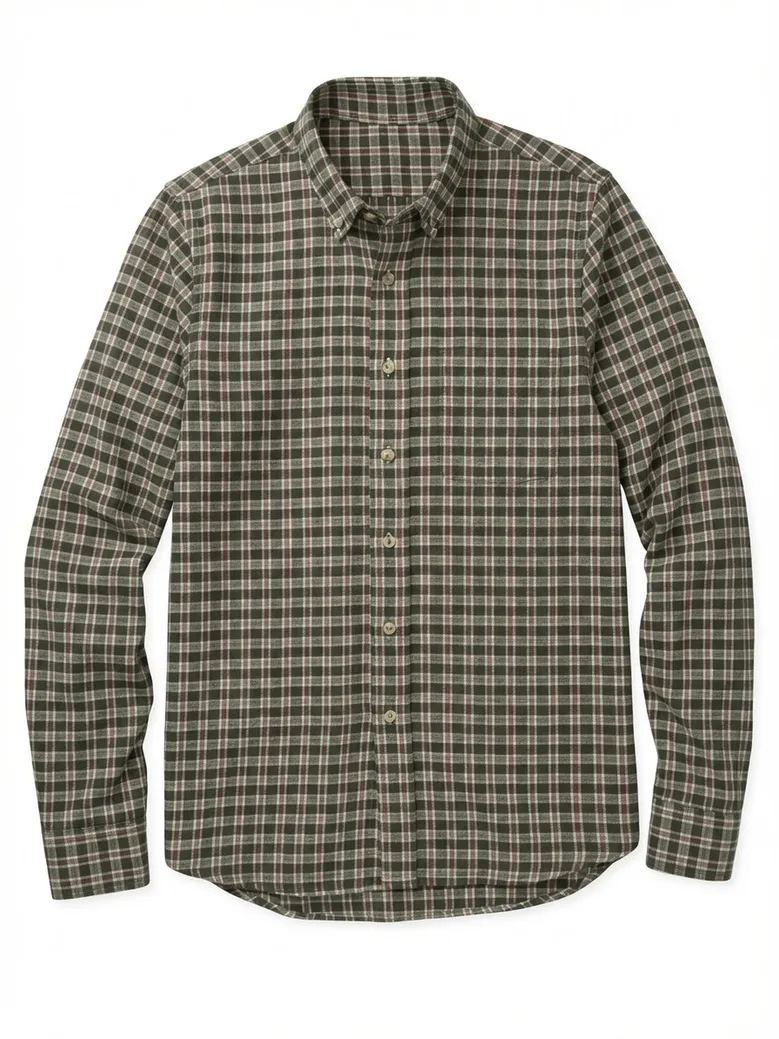 Easy-iron plain white poplin shirt