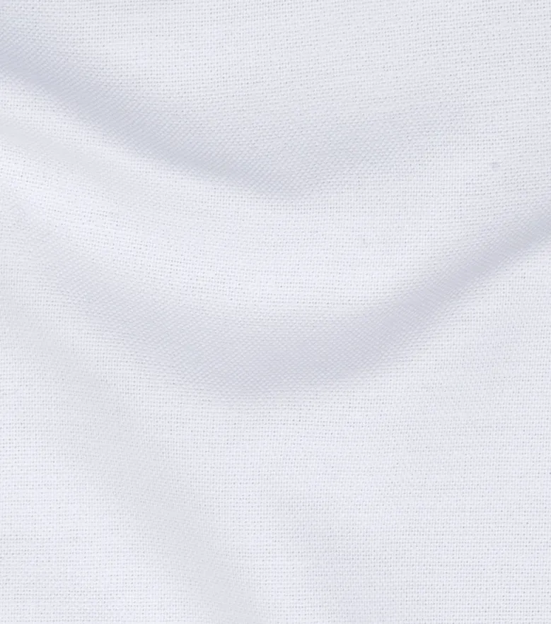 Easy-iron plain white poplin shirt
