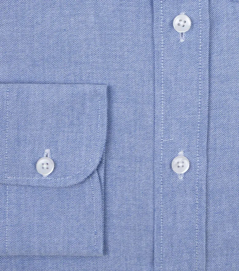 Easy-iron plain white poplin shirt