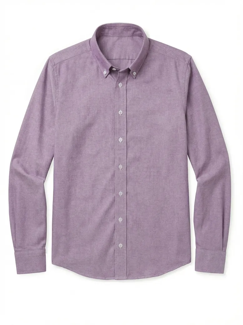 Easy-iron plain white poplin shirt