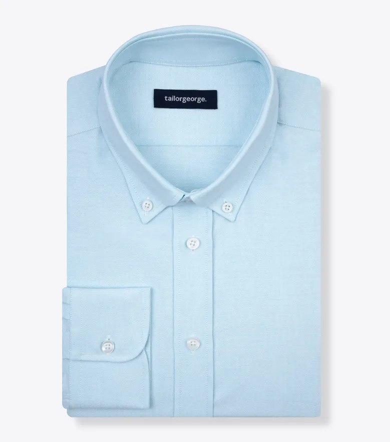 Easy-iron plain white poplin shirt