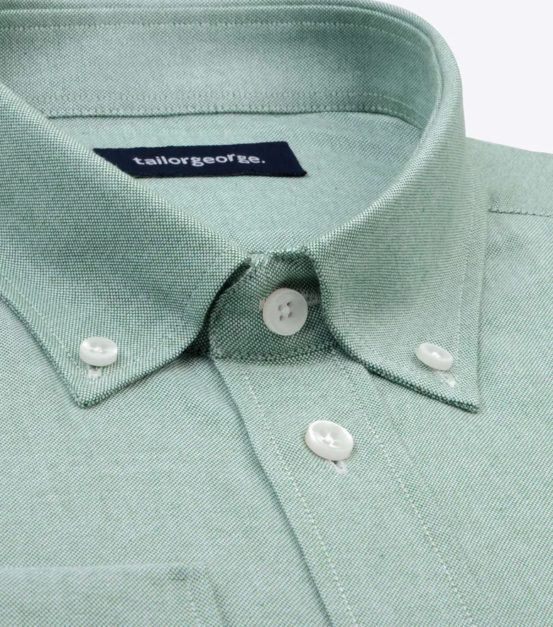 Easy-iron plain white poplin shirt